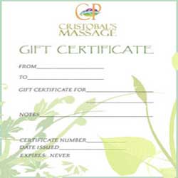 Sarasota Massage gift certificates